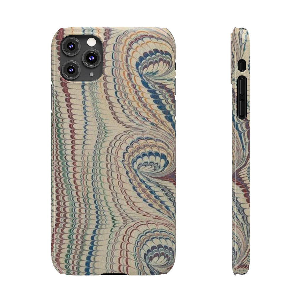 Italian Vintage Marbled Paper Design on iPhone Cases, Artistic Protection for Your Device in Elegant Beige, Blue, Burgundy