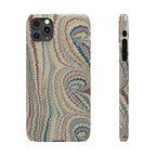 Italian Vintage Marbled Paper Design on iPhone Cases, Artistic Protection for Your Device in Elegant Beige, Blue, Burgundy