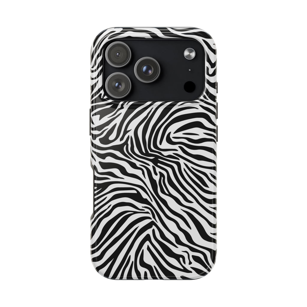 Zebra Black + White - Dual Layer Phone Case