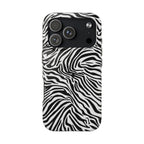 Zebra Black + White - Dual Layer Phone Case