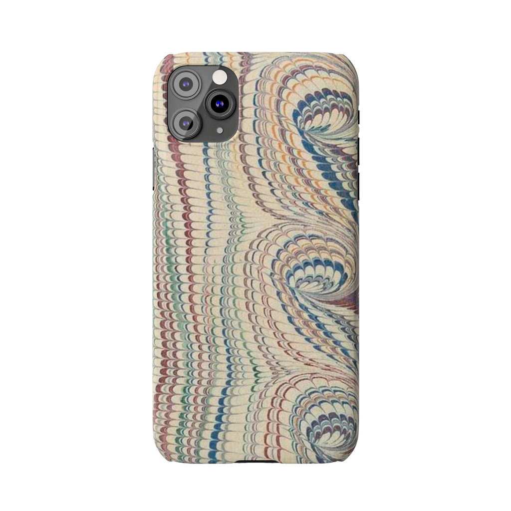 Italian Vintage Marbled Paper Design on iPhone Cases, Artistic Protection for Your Device in Elegant Beige, Blue, Burgundy