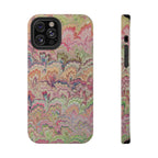 Marbled Pastel Pink and Green Impact-Resistant Phone Case for Apple + Samsung