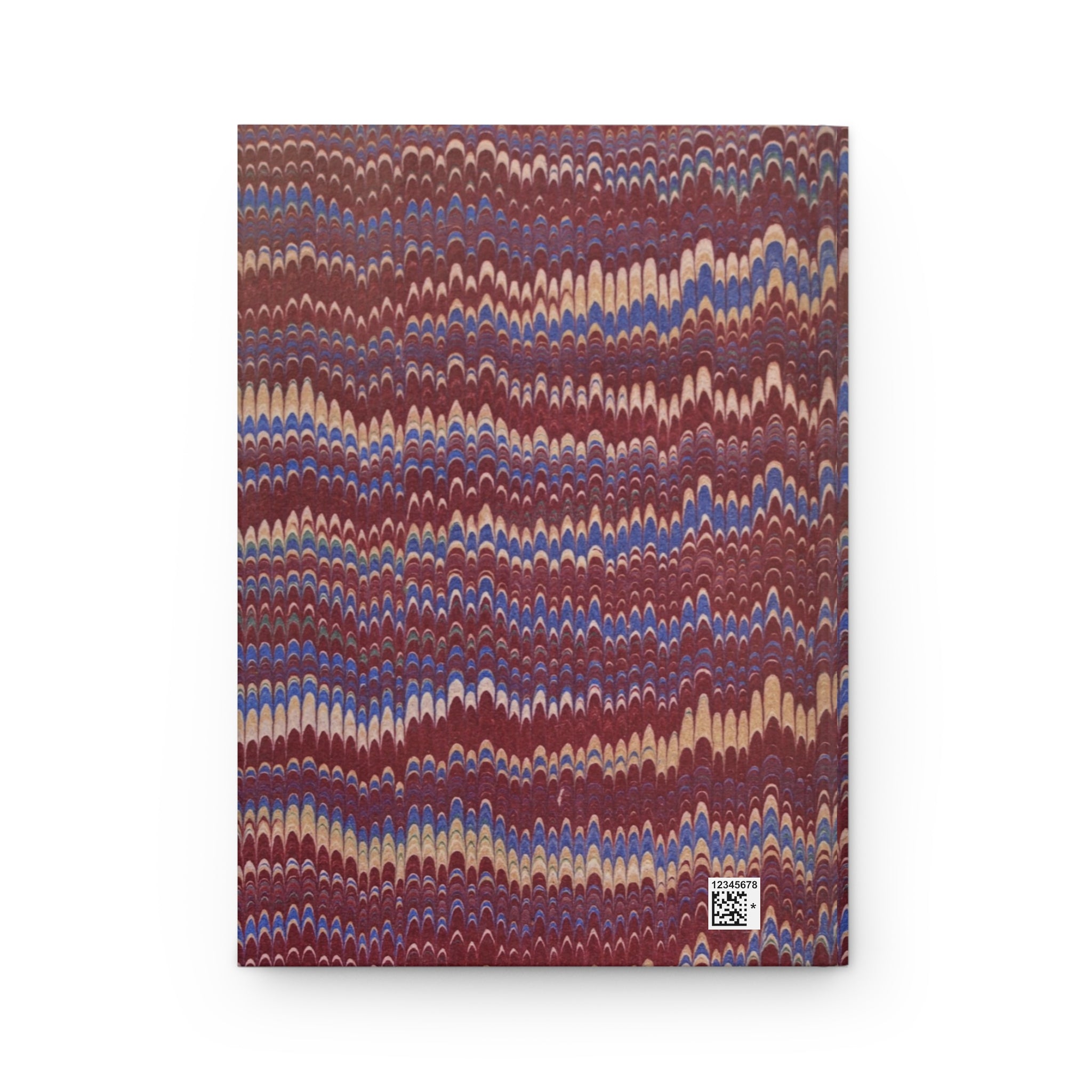 Burgundy and Blue Vintage Italian Marble Design on Hardcover  Matte Journal