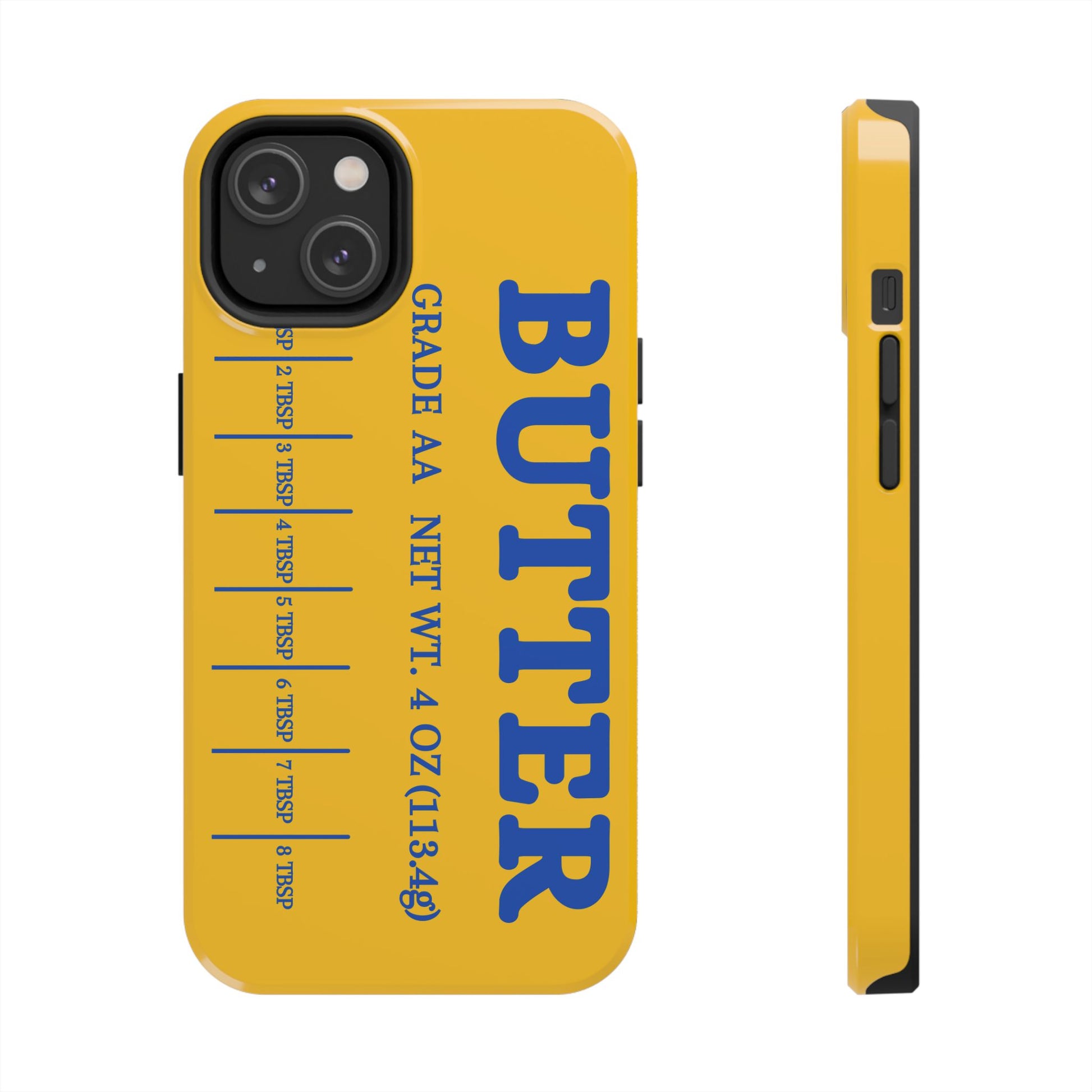 Butter Yellow Tough Phone Cases, Funny iPhone 16 Cover, Protective Case Gift for Techies, Yellow Phone Accessories, Unique Gift for Phone