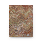 Italian Marble Hardcover Journal Matte, Brown Hand-Painted Design, Artistic Notebook, Writing Diary, Lined Pages