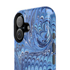 Blue Marbled Swirl Phone Case - Dual Layer Case