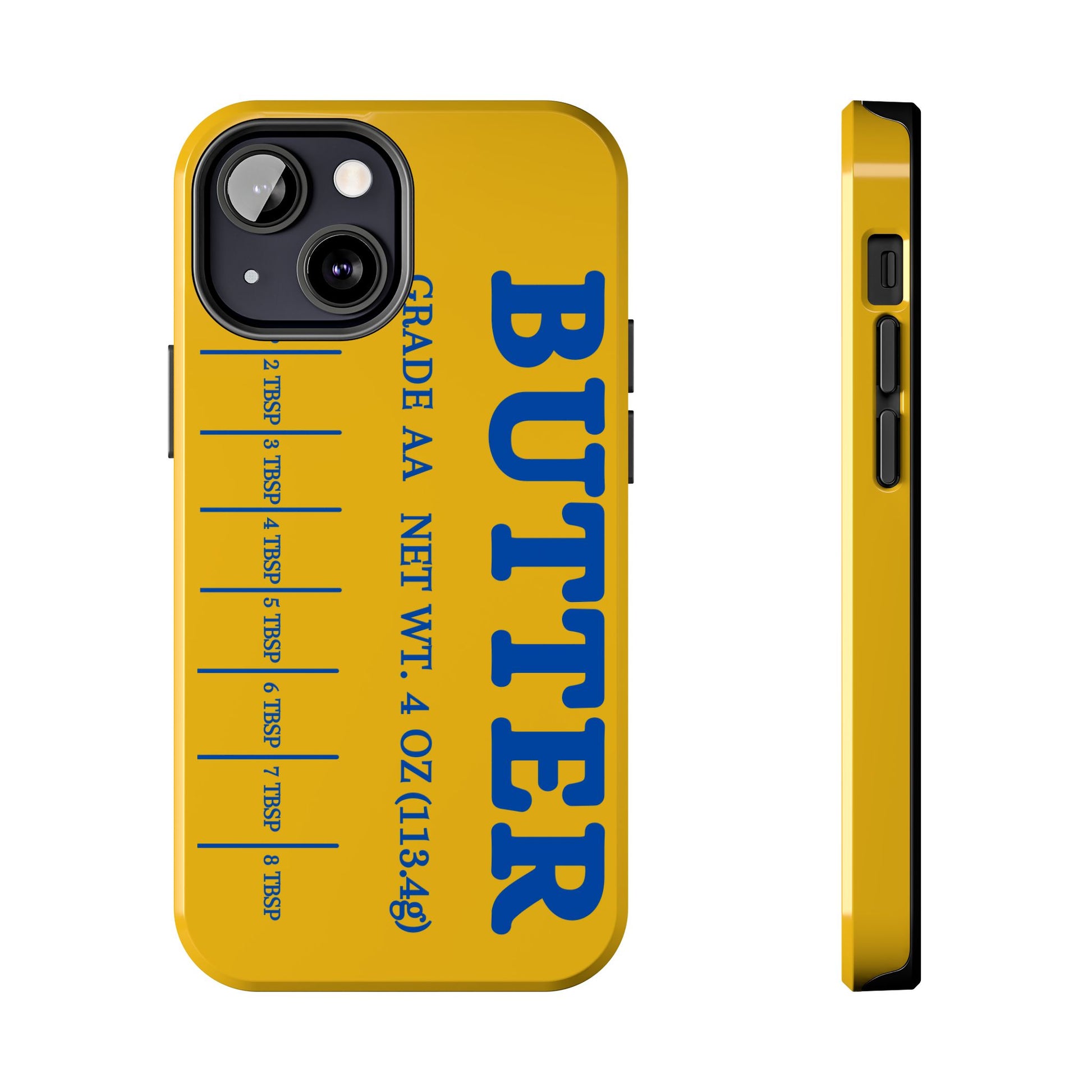 Butter Yellow Tough Phone Cases, Funny iPhone 16 Cover, Protective Case Gift for Techies, Yellow Phone Accessories, Unique Gift for Phone