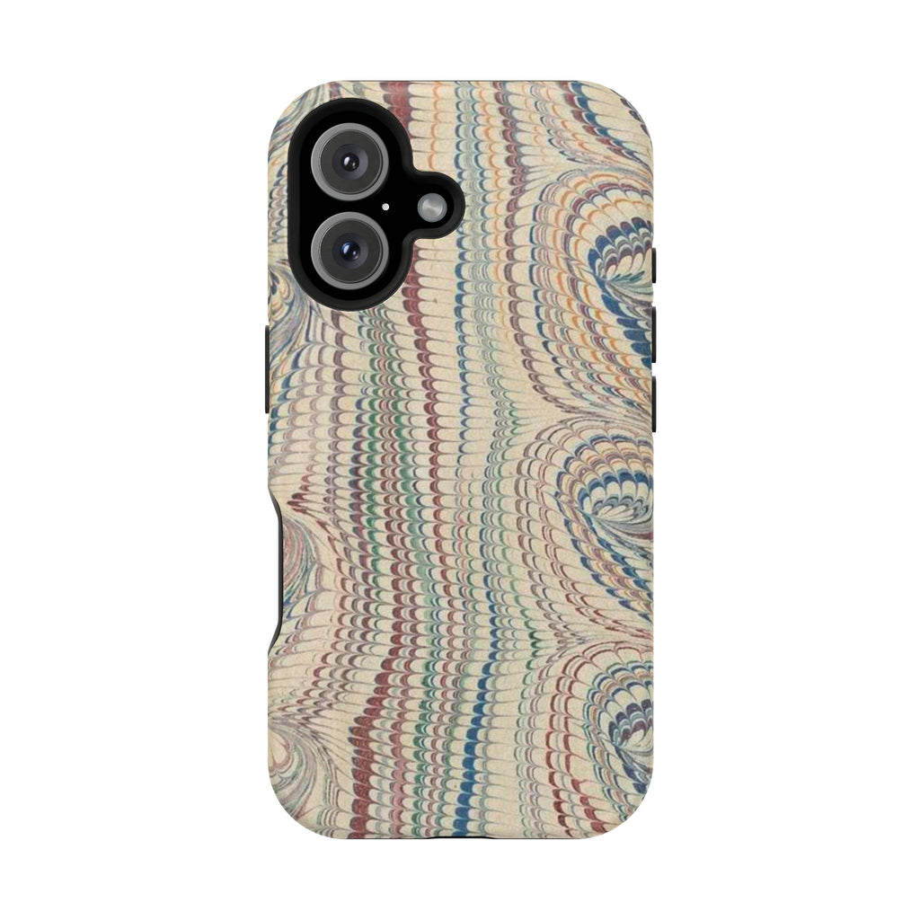 Italian Beige & Blue Marble Phone Case — Impact-Resistant Durable Case for Apple & Samsung