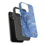 Blue Marbled Swirl Phone Case - Dual Layer Case