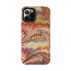 Marbled Swirl Tough Phone Case - Red Rust Orange Fall Colors, Heavy Duty Case. Alternative: Protective Phone Cover, Durable Smartphone Case,