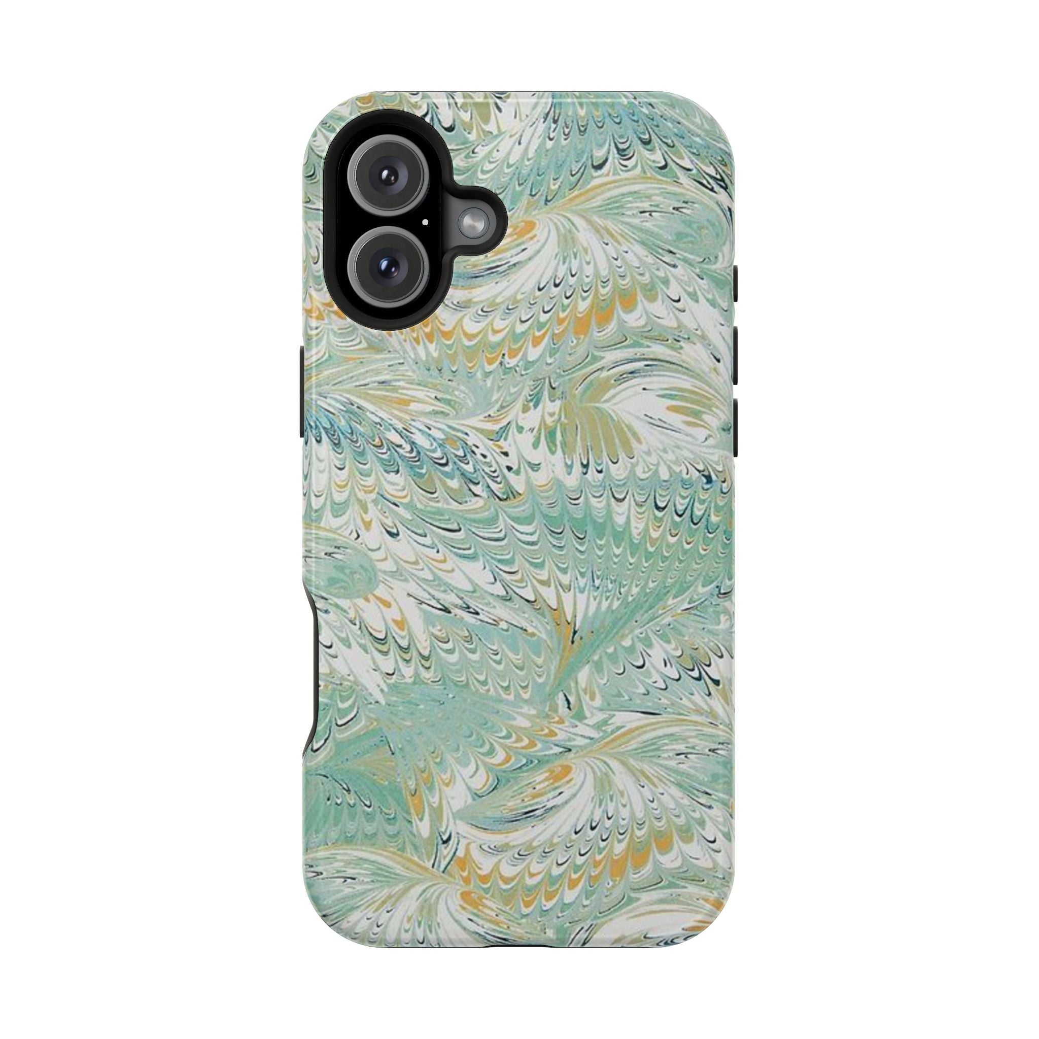 Mint Green Marbled Swirl Phone Case - Dual Layer