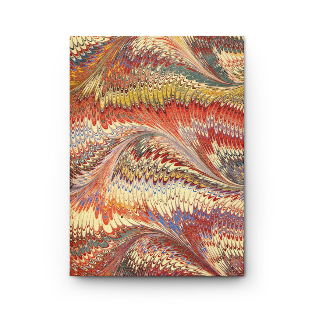 Rust, Gold Swirl Marbled Hardcover Journal - 5.75" x 8" - Blank Pages