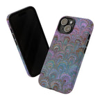 Lavender Marbled Peacock Durable Phone Case - Matte or Glossy