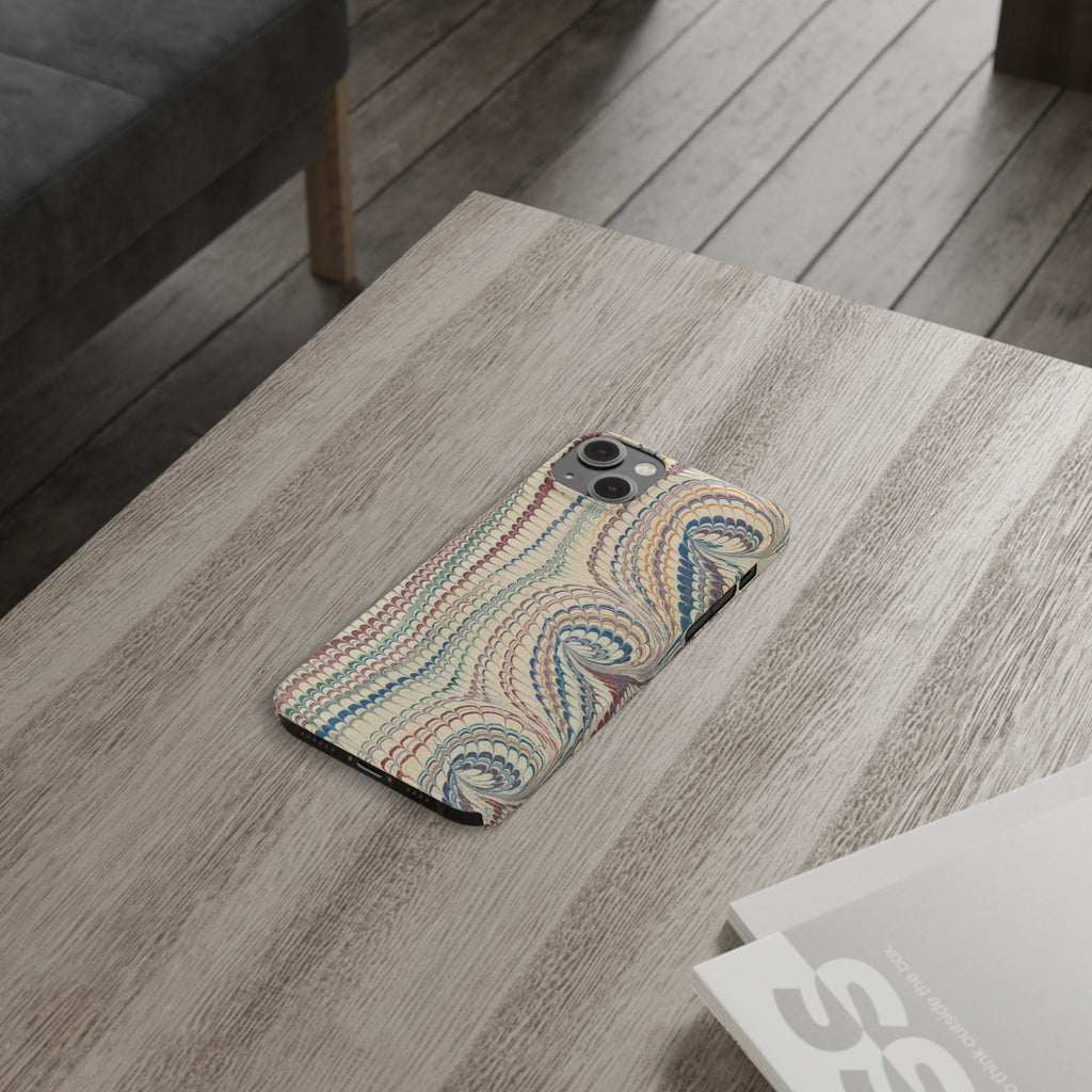 Beige and Neutrals Italian Vintage Marbled Paper Design on iPhone 17 + All Cases