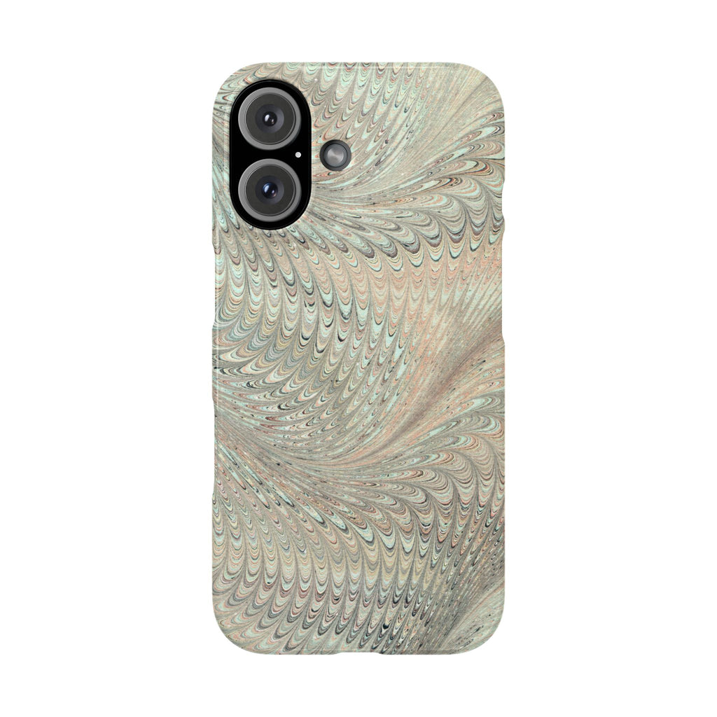Mint + Green Italian Marbled Phone Case, Mag Safe