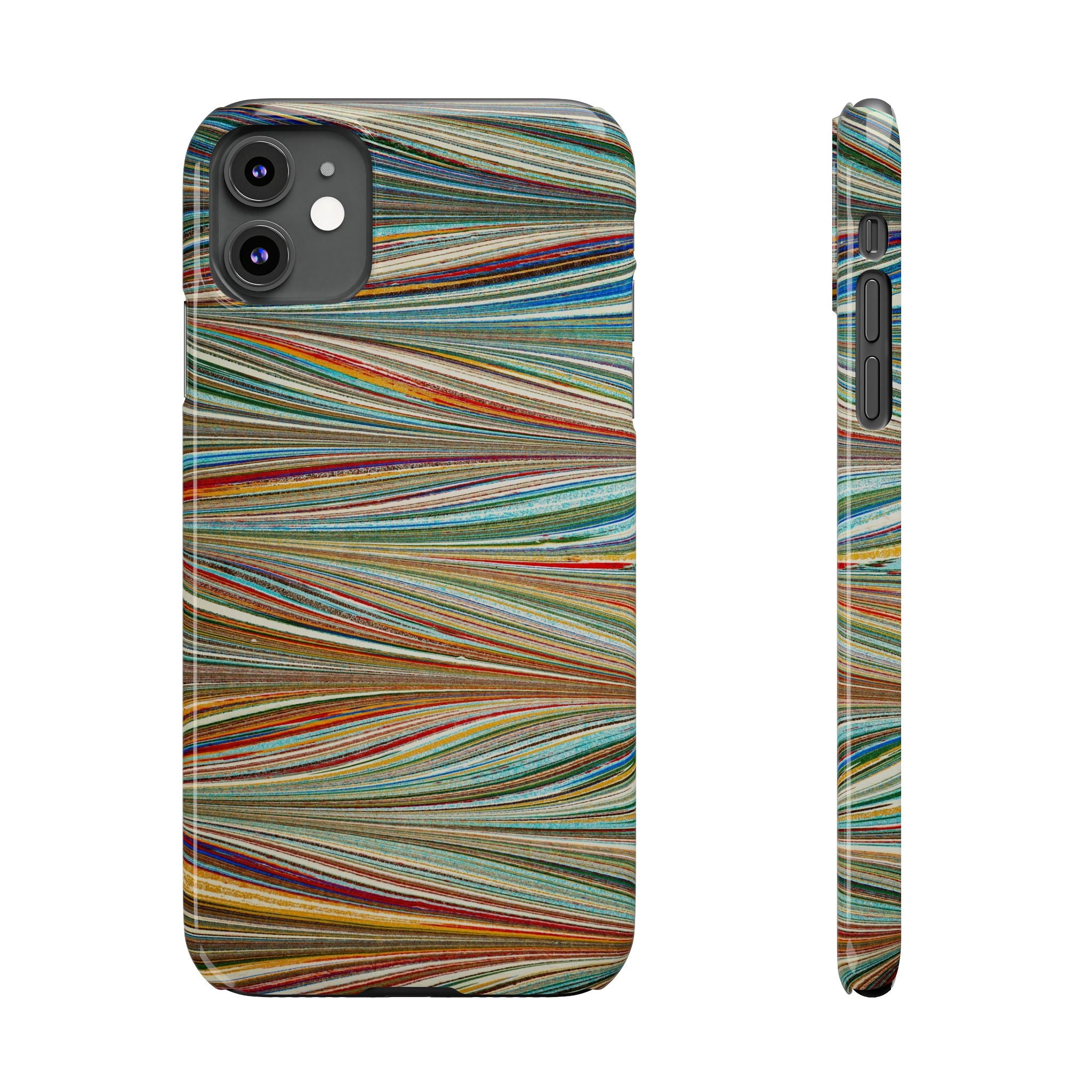 Traditional Hand-Marbled Florentine Multi-Colored Artwork for iPhone 17 and all sizes of iPhones