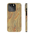 Phone Cases - Golden Fall Neutrals Italian Marbled Design, Gift for Art Lovers, Customizable and Stylish