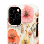 Pink Floral Pressed Flowers - Slim Case