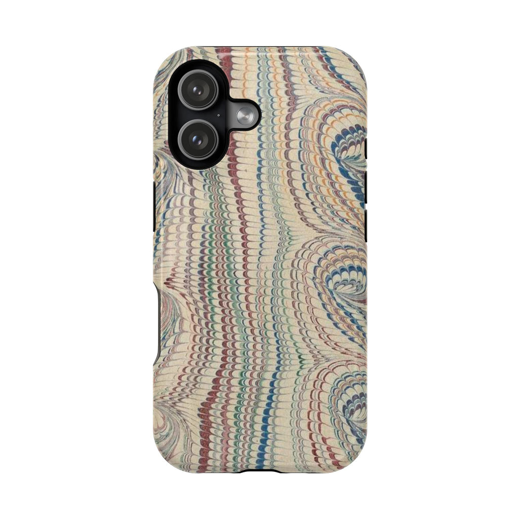 Italian Beige & Blue Marble Phone Case — Impact-Resistant Durable Case for Apple & Samsung