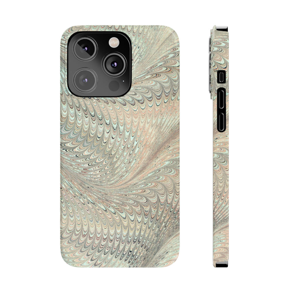 Mint + Green Italian Marbled Phone Case, Mag Safe