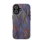Blue + Red Marbled Tough Phone Case - Dual Layer