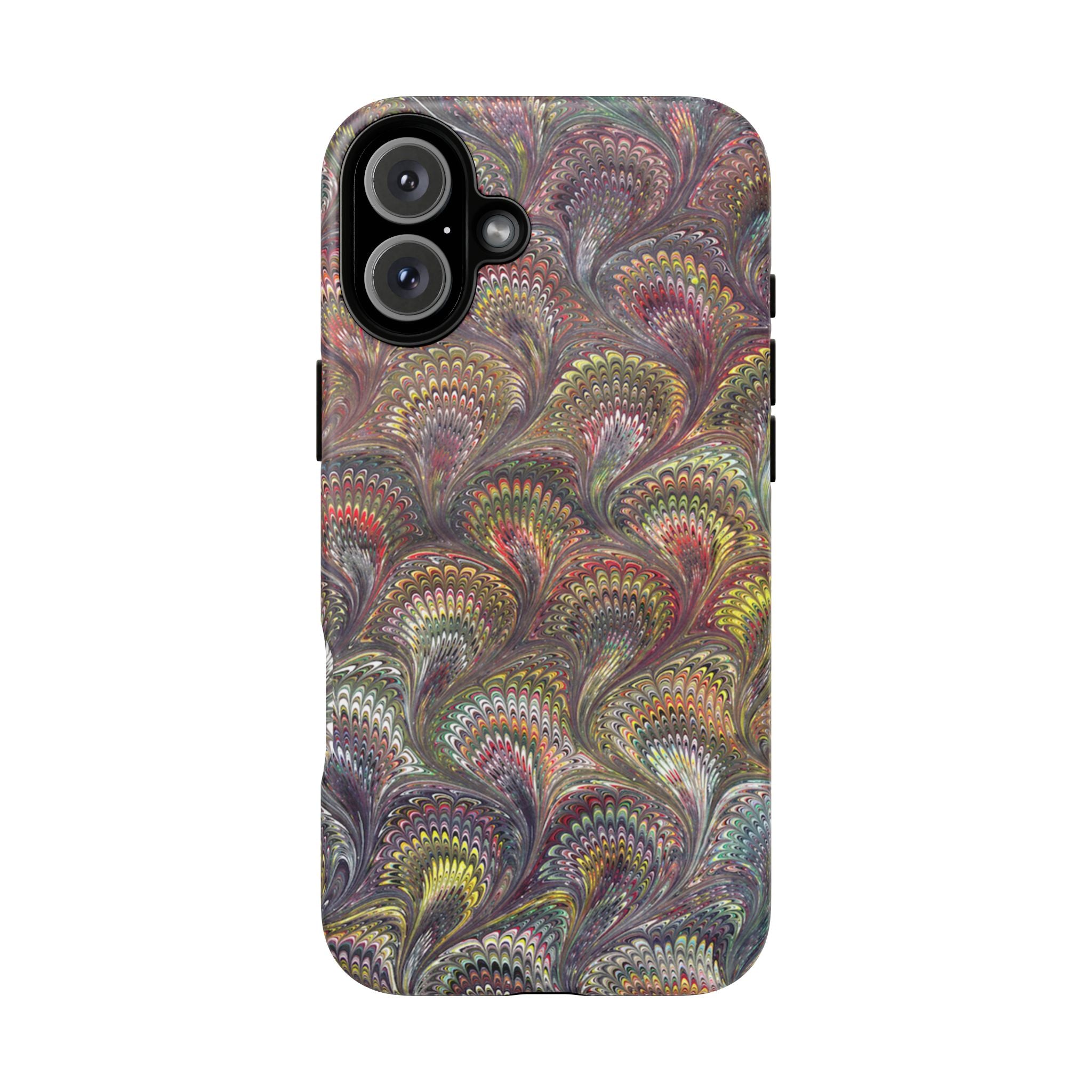 Vintage Marbled Tough Phone Case, Multi-Color Dual Case