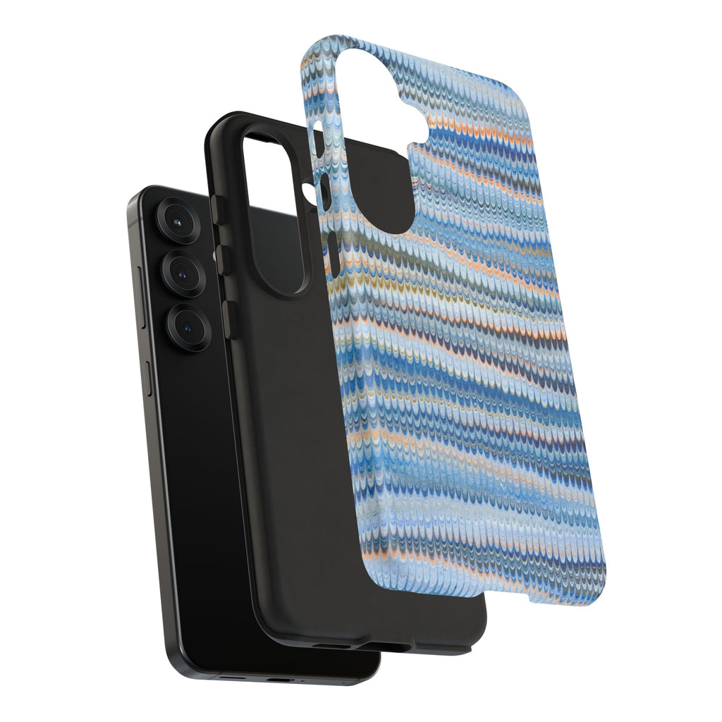 Blue Marbled Phone Cases iPhone + Samsung - all models, Vintage Marbled Design - Tough Cases