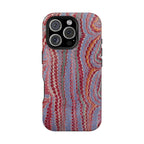 Burgundy and Lavender Hues Italian Vintage Marble Design Phone Case for Apple + Samsung