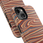 Neutrals Burgundy, Beige, Rust Hues Italian Vintage Marble Design Phone Case for Apple + Samsung