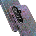Lavender Marbled Peacock Durable Phone Case - Matte or Glossy
