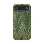 Deep Green Marble Italian Tough Phone Case — Durable Marbled Phone Case