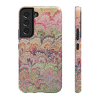 Marbled Pastel Pink and Green Impact-Resistant Phone Case for Apple + Samsung