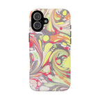 Yellow and Pink Swirl Marbled Italian Phone Case - Dual Layer - Matte or Glossy