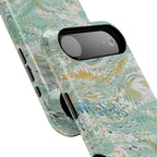 Mint Green Marbled Swirl Phone Case - Dual Layer