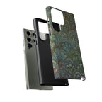 Green Marbled Peacock Durable Phone Case - Matte or Glossy
