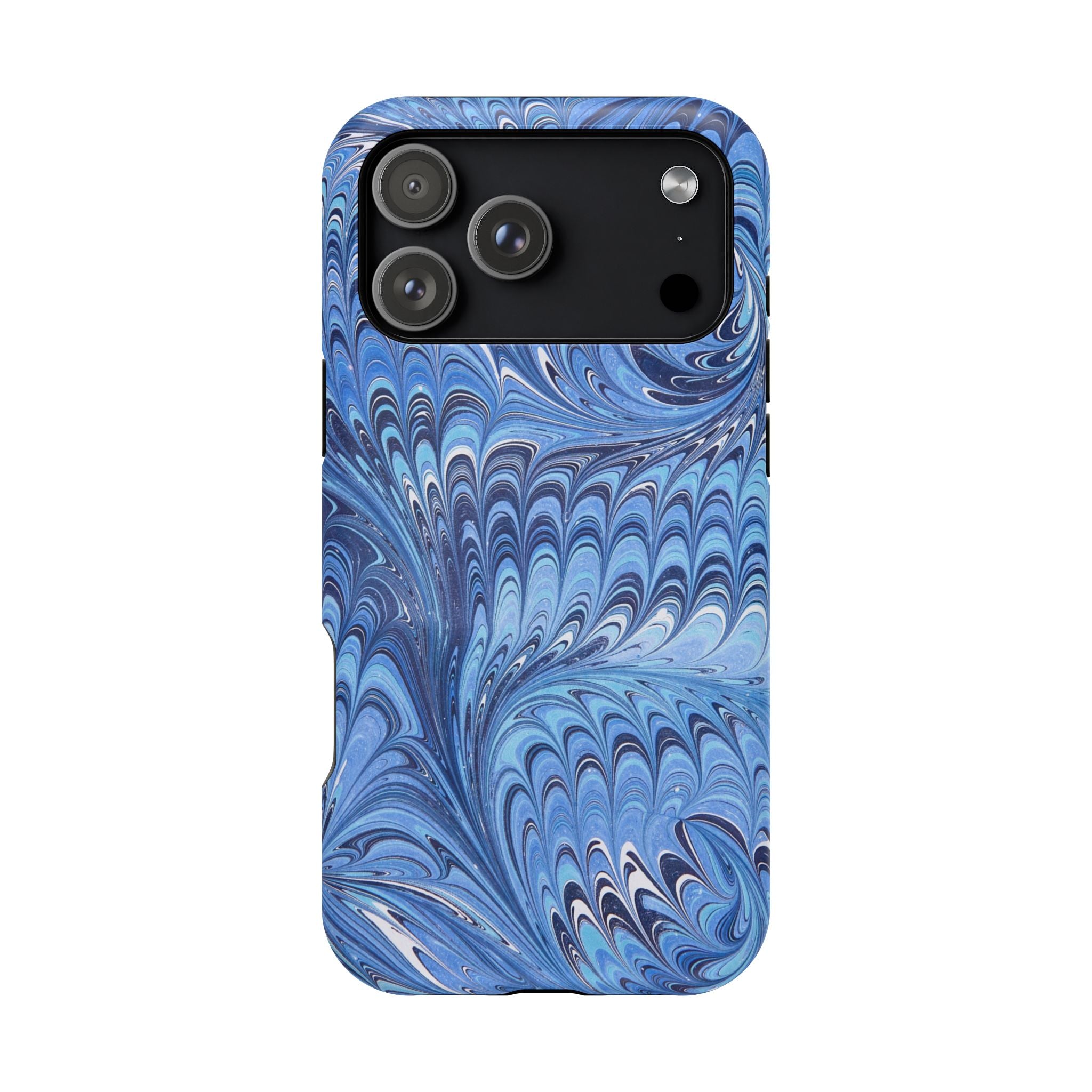 Blue Marbled Swirl Phone Case - Dual Layer Case