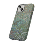 Green Peacock Marbled Phone Case — "Tough Cases" Ultra-Tough Protective Cover