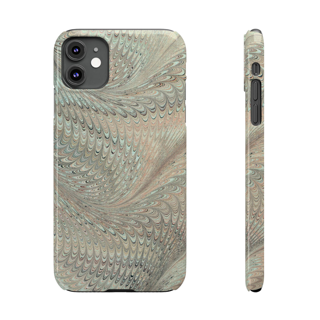 Mint + Green Italian Marbled Phone Case, Mag Safe