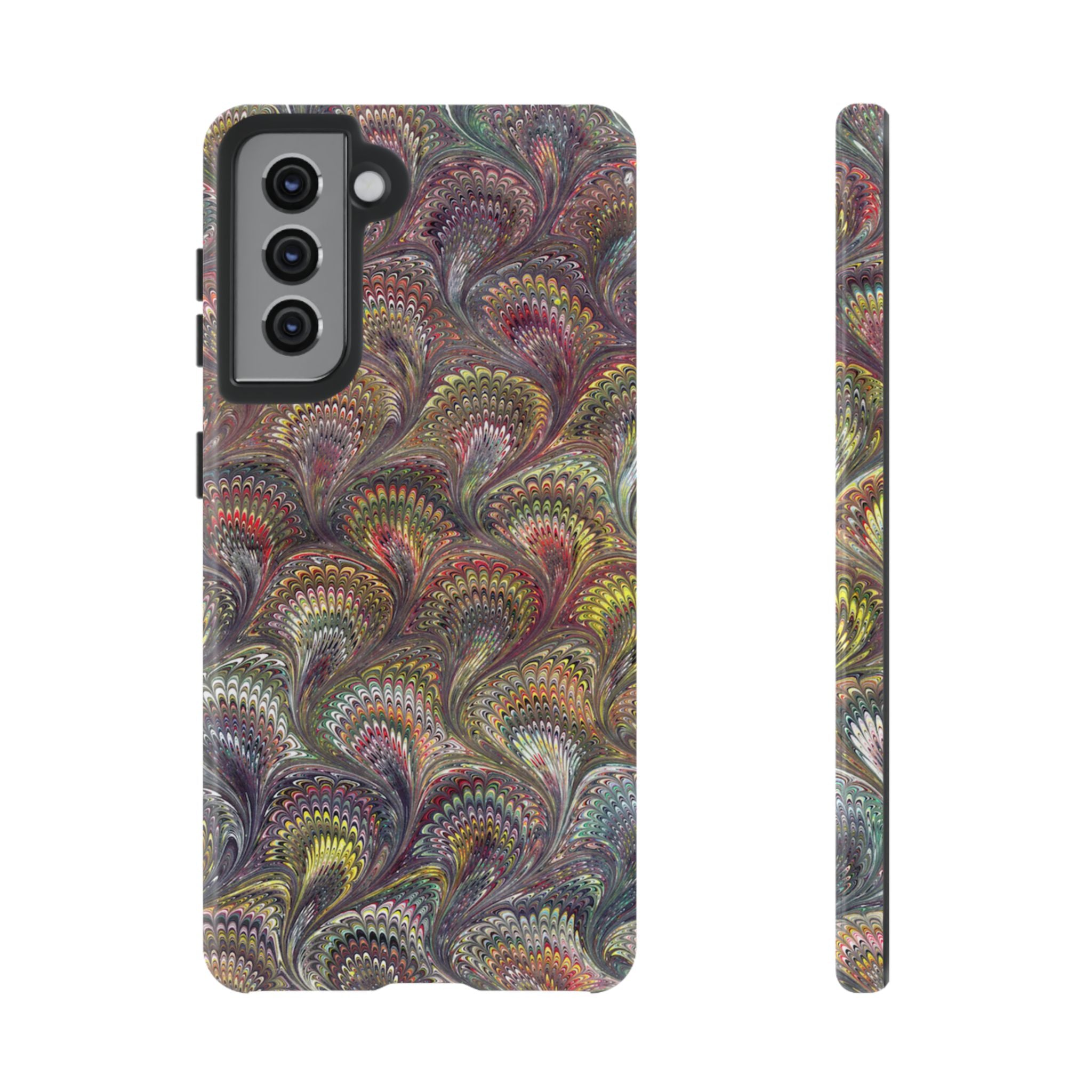 Vintage Marbled Tough Phone Case, Multi-Color Dual Case