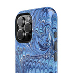 Blue Marbled Swirl Phone Case - Dual Layer Case