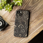 Black Italian Marble Design Slim iPhone 17 + all models Phone Cases