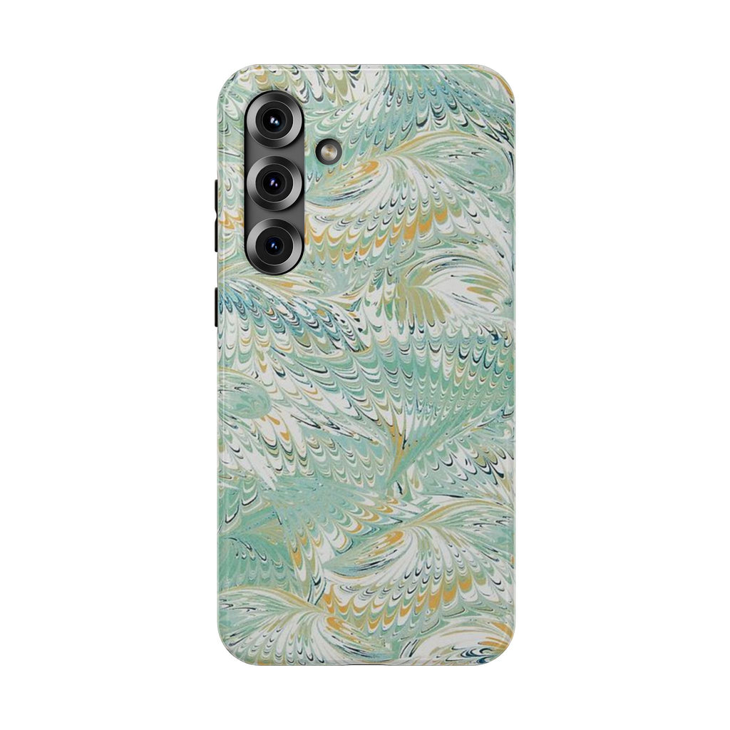 Mint Green Marbled Swirl Phone Case - Dual Layer
