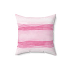 Pink Water Colors Square Pillow includes Pillow, Hidden Zipper