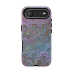 Lavender Marbled Peacock Durable Phone Case - Matte or Glossy