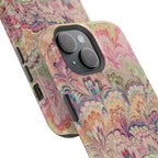 Marbled Pastel Pink and Green Impact-Resistant Phone Case for Apple + Samsung