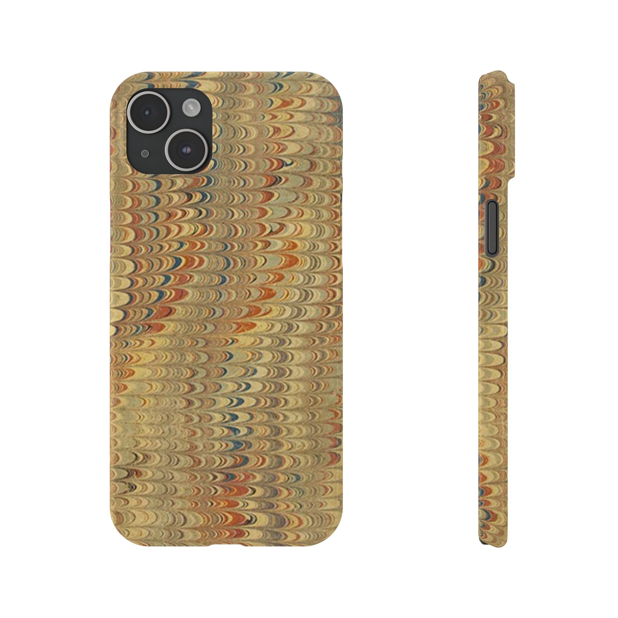 Phone Cases - Golden Fall Neutrals Italian Marbled Design, Gift for Art Lovers, Customizable and Stylish