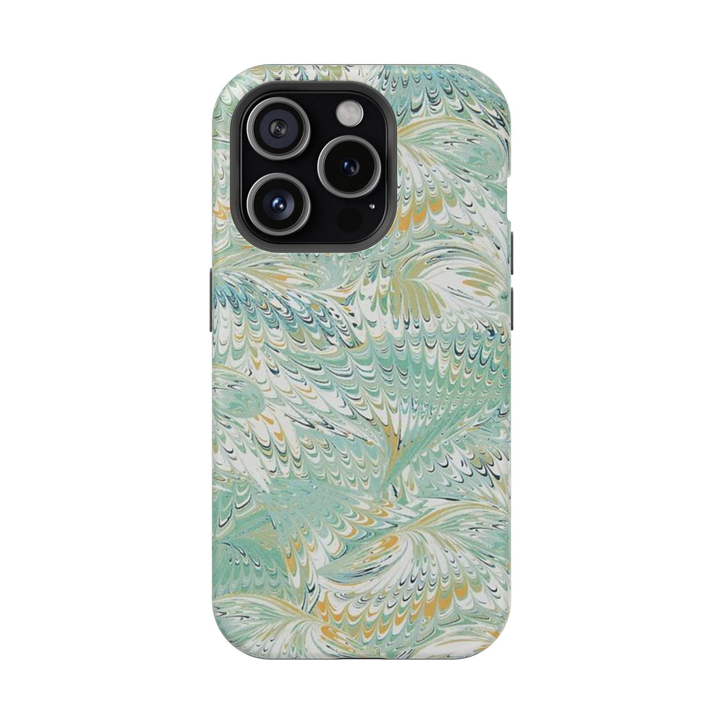 Mint Green Marbled Swirl Phone Case - Dual Layer