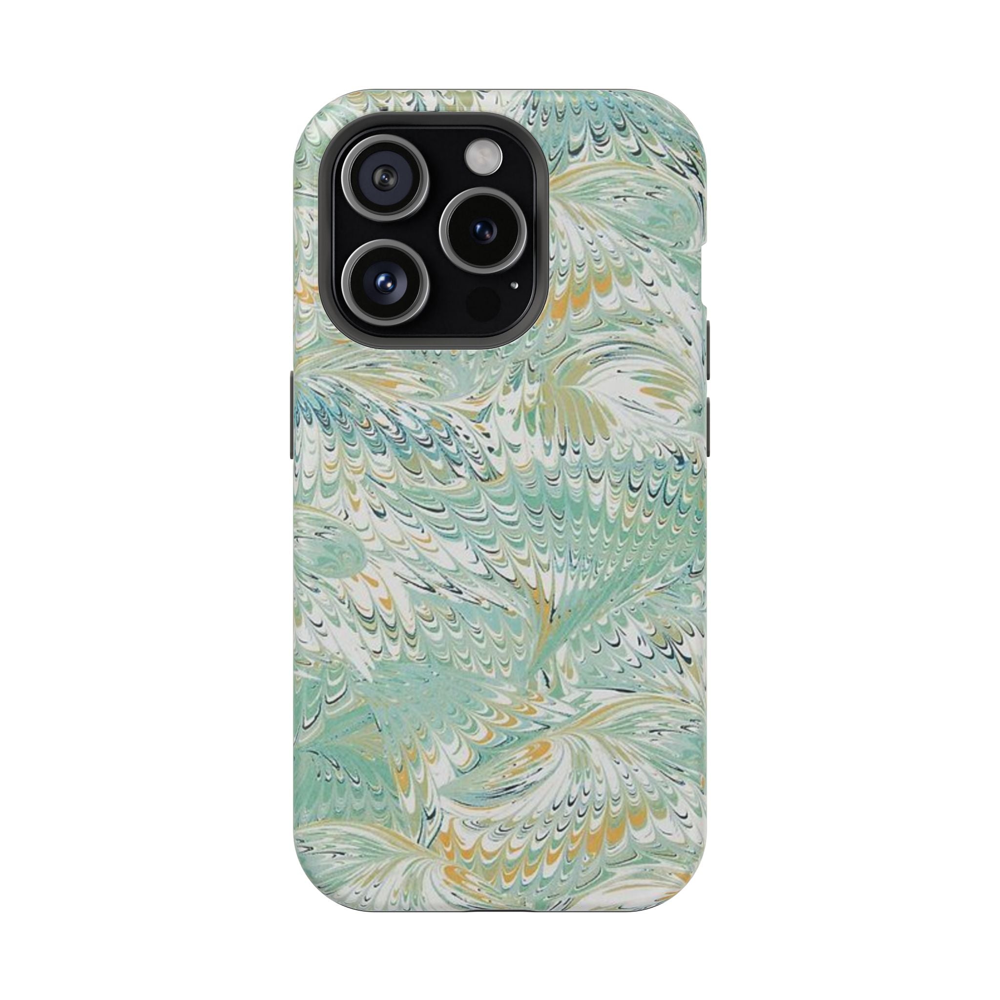 Mint Green Marbled Swirl Phone Case - Dual Layer