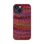Reds, Lavenders, Marbled VIntage Design, Italian Feather Phone Case, Slim Phone Cases, IPHONE16 and all sizes