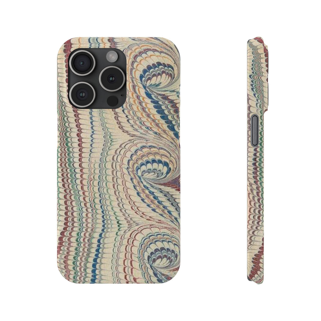 Italian Vintage Marbled Paper Design on iPhone Cases, Artistic Protection for Your Device in Elegant Beige, Blue, Burgundy